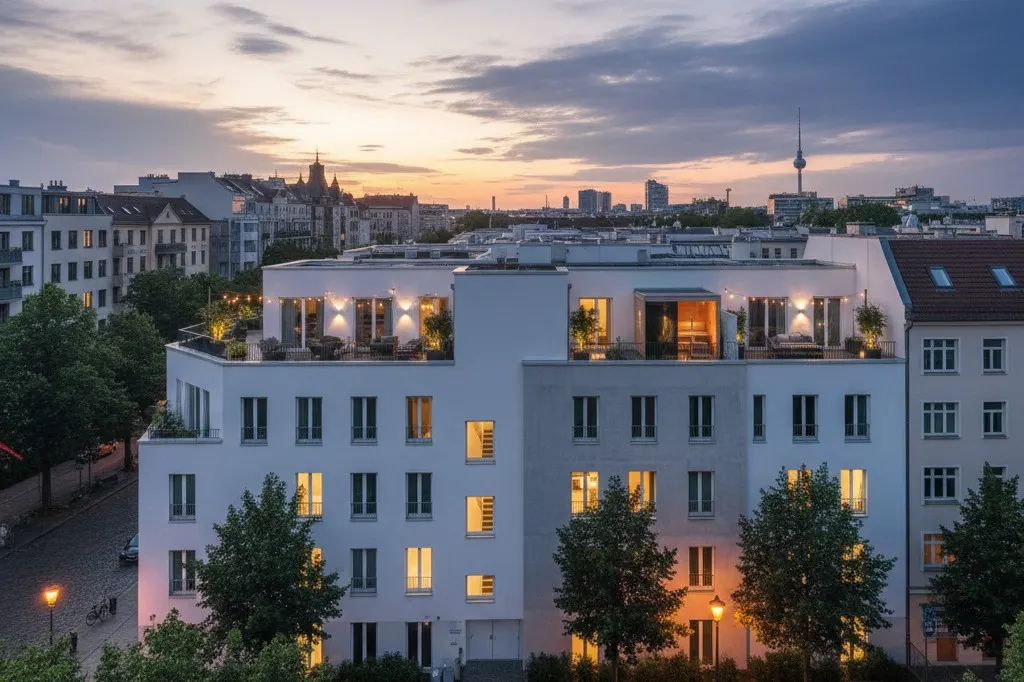Berlin-Mitte – Modern townhouse with three roof terraces