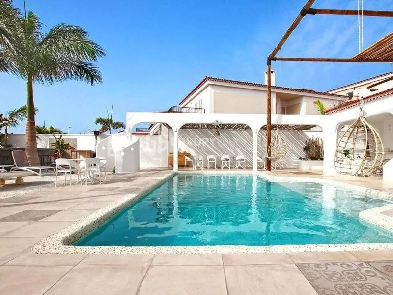 Santiago del Teide, Tenerife – Ibiza-Style Villa, Sea Views, 7 Bedrooms