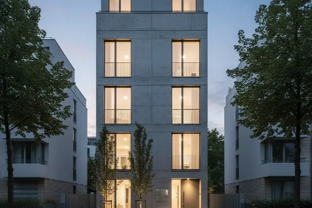 Concrete townhouse near Gendarmenmarkt